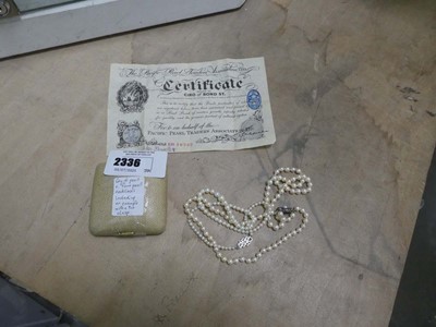 Lot 2336 - Qty of Pearl & Faux pearl necklaces including...