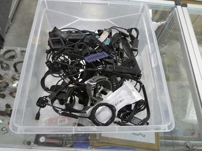 Lot 2373 - Box containing various smart watches and cables