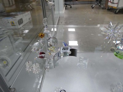 Lot 2377 - 8 pieces of Swarovski including a bell,...