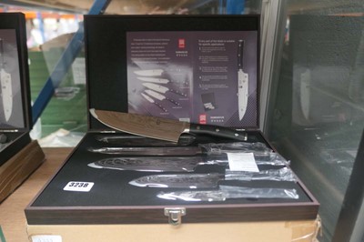 Lot 3238 - 5 piece steel blade knife set