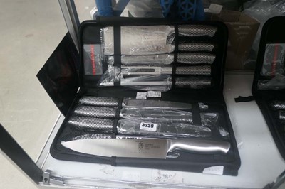 Lot 3239 - Samurai Japan triple hardened steel knife set