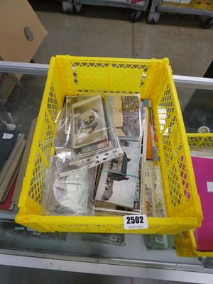 Lot 2502 - Box containing vintage postcards