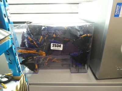 Lot 2534 - Box containing snap together plastic triangles...