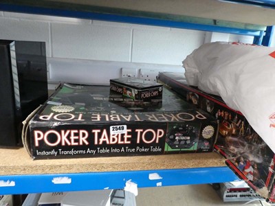Lot 2549 - Poker tabletop with poker chips
