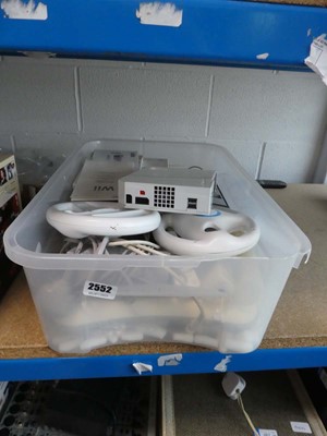 Lot 2552 - Nintendo Wii with various controllers and...