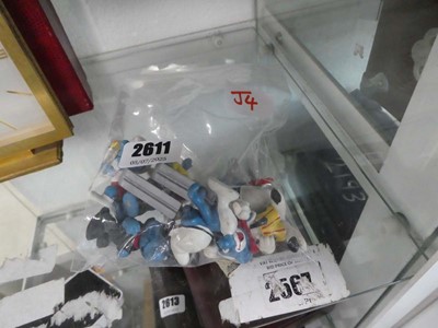 Lot 2611 - Selection of original Smurfs figures