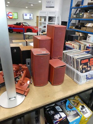 Lot 2619 - Set of M&K Sound speakers and wall brackets...