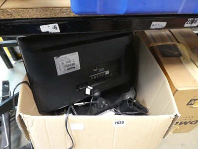 Lot 2629 - Samsung 22" TV, Sky digibox plus various...