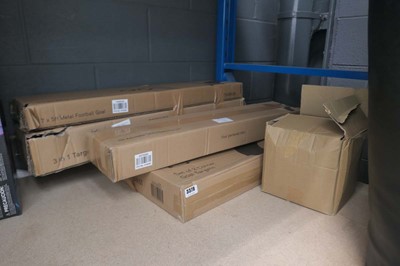 Lot 3378 - Lot of 3-in-1 target goals, 10ft adjustable...