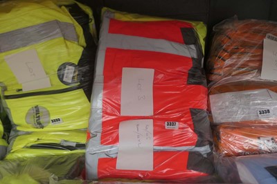 Lot 3337 - (3) 2 yellow and red hi-vis coats