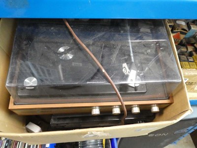 Lot 2591 - Box containing various turntables: a Stereo...