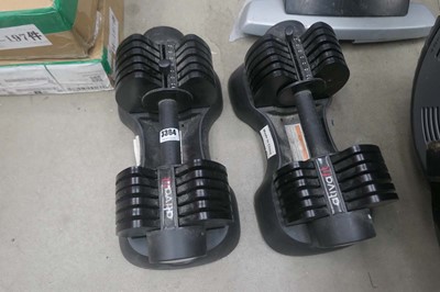 Lot 3364 - Pair of adjustable dumbbells