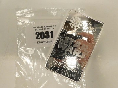 Lot 2031 - Royal Mint Star Wars 10oz Fine Silver bar