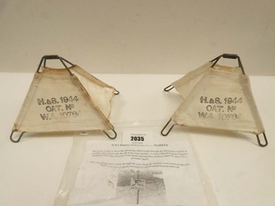 Lot 2035 - 2x WW2 British mine markers
