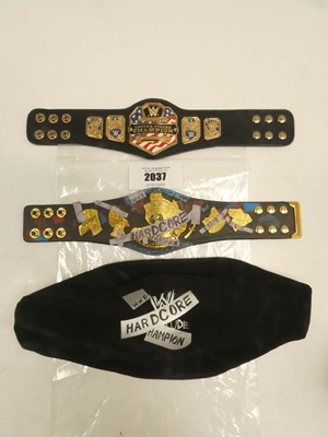 Lot 2037 - WWE Hardcore Championship Mini Replica Title...