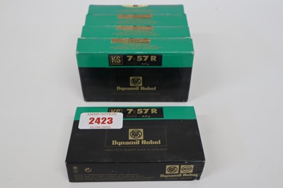 Lot 2423 - (S1) 100x 7x57R RWS 123gr rifle cartridges