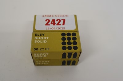 Lot 2427 - (S1) 200x .22 ELEY short solid cartridges