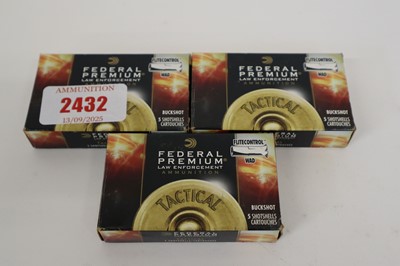 Lot 2432 - (S2) 15x 12 bore 2¾ inch 00 buck Federal...