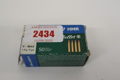 Lot 2434 - (S1) 50x .17 HMR Sellier & Bellot cartridges
