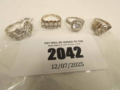 Lot 2042 - 4x 925 silver rings