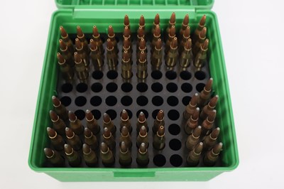 Lot 2436 - (S1) 60x .25-06 mixed rifle cartridges in Case-...
