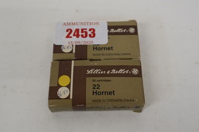 Lot 2453 - (S1) x40 .22 Hornet Sellier & Bellot 45gr...