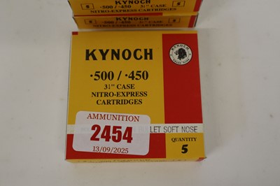 Lot 2454 - (S1) 25x .500/.450 3¼ Kynoch 480gr cartridges