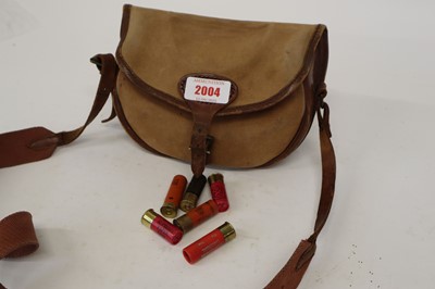 Lot 2004 - (S2) Canvas cartridge bag and contents of...