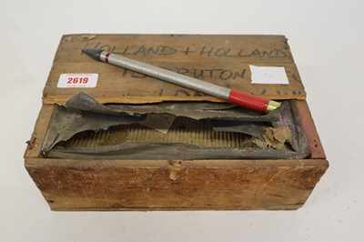 Lot 2619 - (S1) Crate containing 12 bore marine tagging...