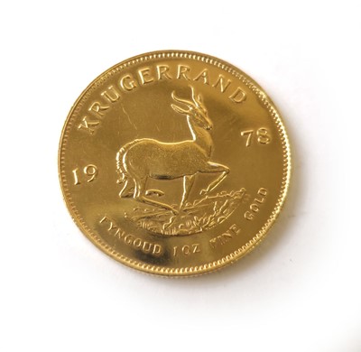 Lot 438 - A 1oz gold Krugerrand dated 1978