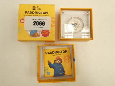 Lot 2066 - 2018 Paddington Bear 50p Silver Proof Coin
