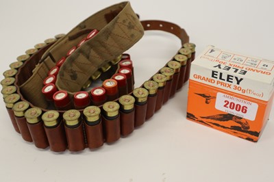 Lot 2006 - (S2) 1x leather and 1x canvas cartridge belt...