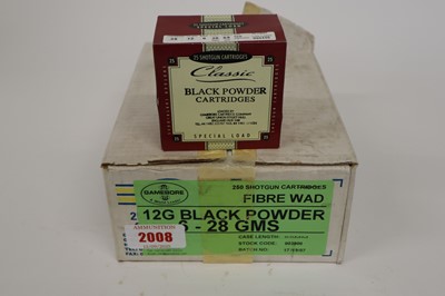 Lot 2008 - (S2) 250x 12 bore Gamebore Black Powder...
