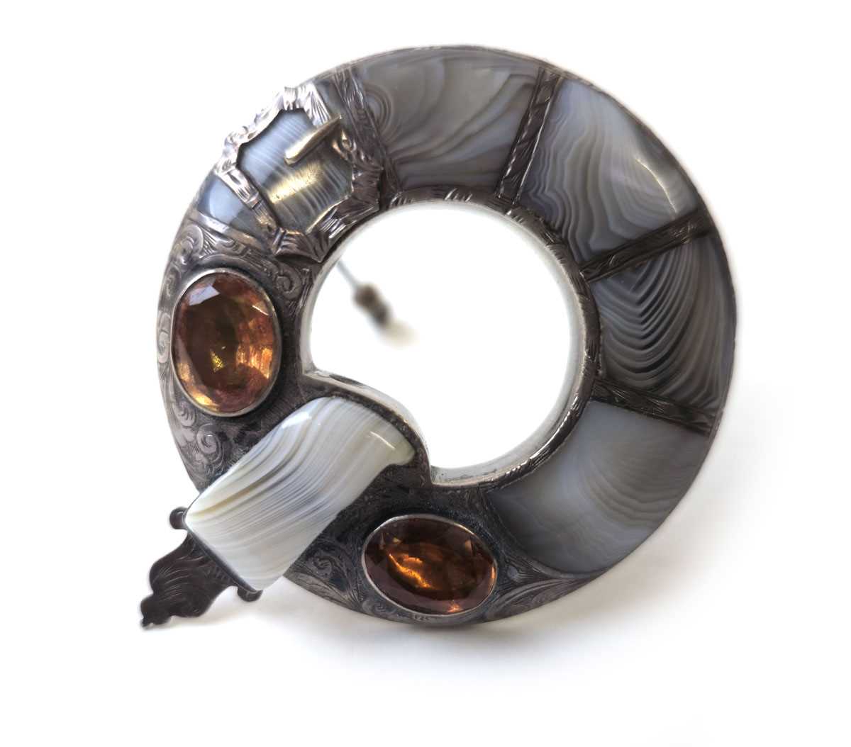 Lot 446 - A late 19th century Scottish white metal,...