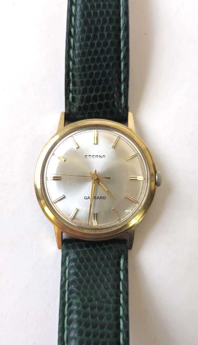 Lot 458 - A yellow metal Eterna Garrard presentation...