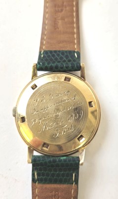 Lot 458 - A yellow metal Eterna Garrard presentation...