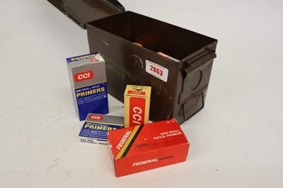 Lot 2863 - (S1) Ammunition box containing an assortment...