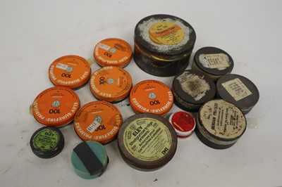 Lot 2869 - (S1) 15x tins assorted percussion caps, rifle...