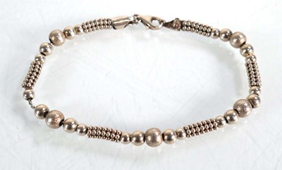 Lot 568 - Six silver bracelets including two Pandora...