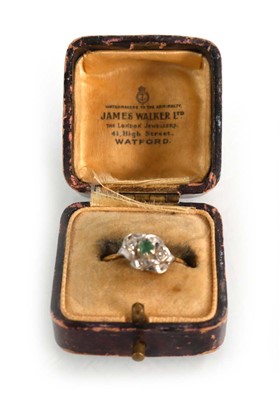 Lot 569 - A 15ct yellow gold and white metal highlighted...
