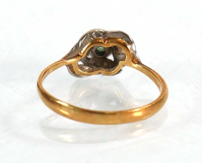 Lot 569 - A 15ct yellow gold and white metal highlighted...