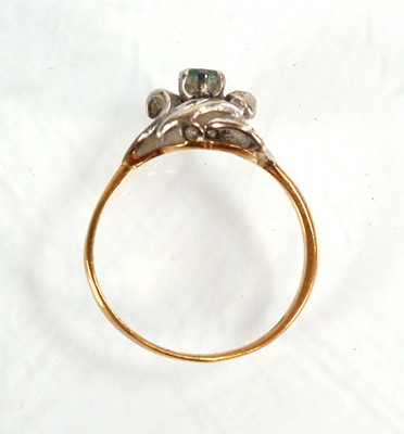 Lot 569 - A 15ct yellow gold and white metal highlighted...