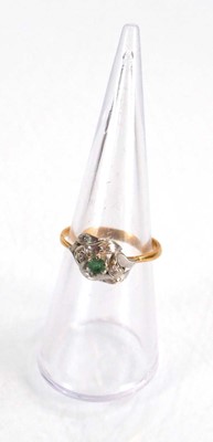 Lot 569 - A 15ct yellow gold and white metal highlighted...