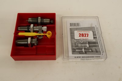 Lot 2827 - Cased Lee .250 Savage pacesetter die set