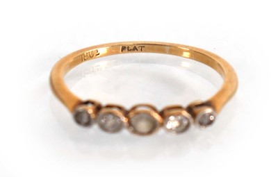 Lot 577 - An 18ct yellow gold and platinum highlighted...