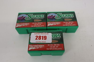Lot 2819 - 300 x .30 Sierra Varminter heads