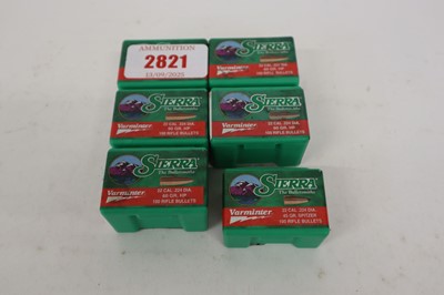 Lot 2821 - 600 x .22 Sierra Varminter heads