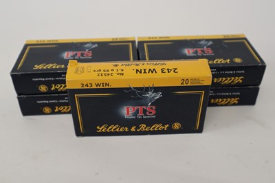Lot 2464 - (S1) 100 x .243 Win. Sellier & Bellot 95gr...