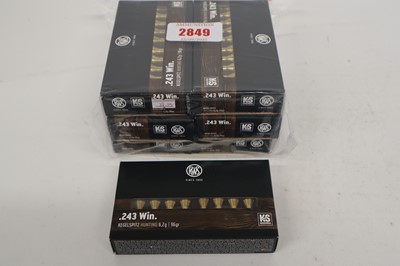 Lot 2409 - (S1) 140 x .243 Win. RWS 96gr rifle cartridges