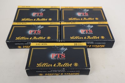 Lot 2460 - (S1) 100 x .243 Win. Sellier & Bellot 95gr...